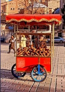 carrito de simit en la calle